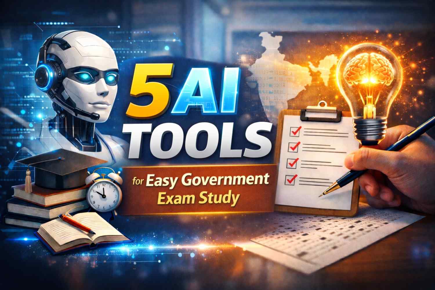 5 AI Tools for Easy Government Exam Study